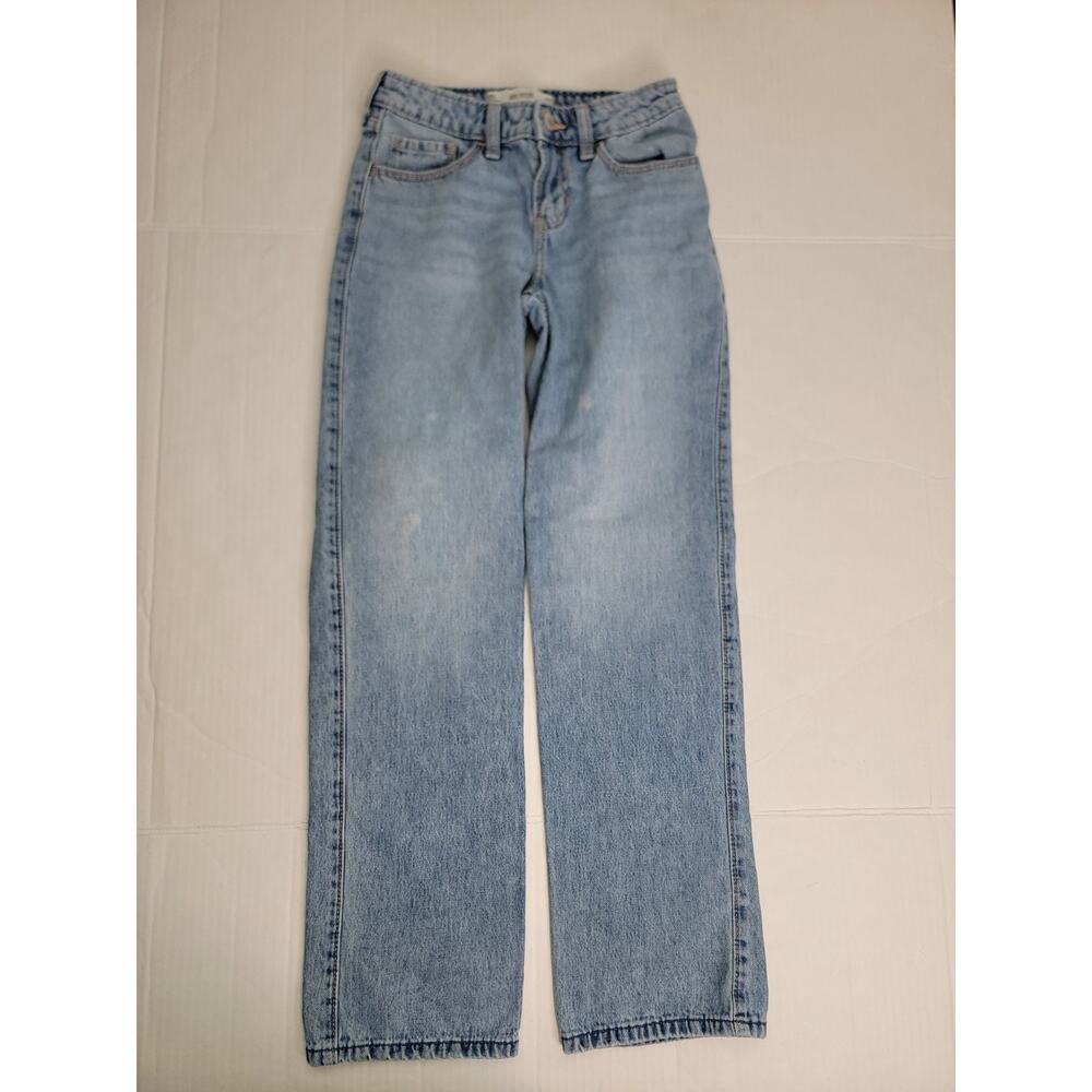 Hollister Jeans Sz 23 Low-Rise Loose Baggy Embroidered Bows Wide Leg - Picture 3 of 10